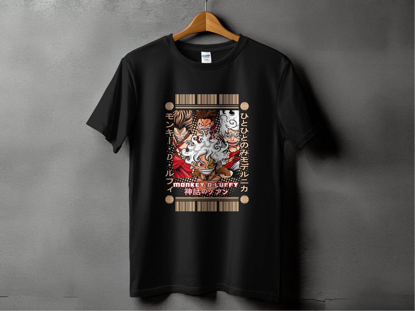 Three Poses Monkey D Luffy Character Anime Inspired T-Shirt - Design & Vybe