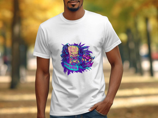 Predator Head With Leaves Awesome Graphic Design T-Shirt - Design & Vybe