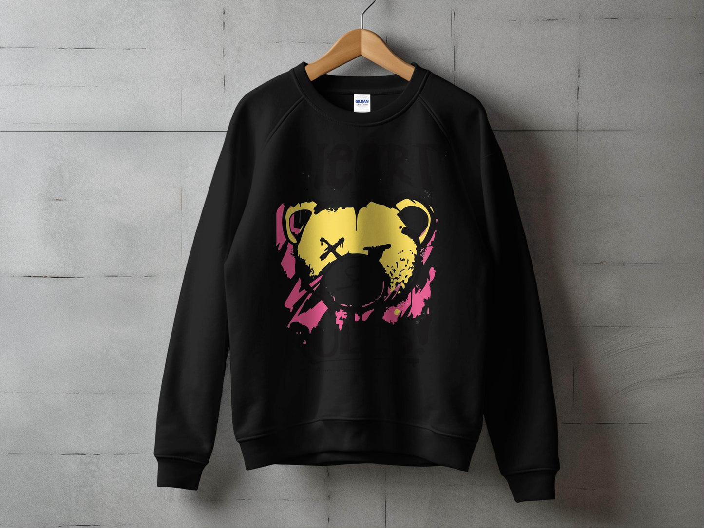 Teddy Bear Graffiti Design Street Rules Sweater - Design & Vybe