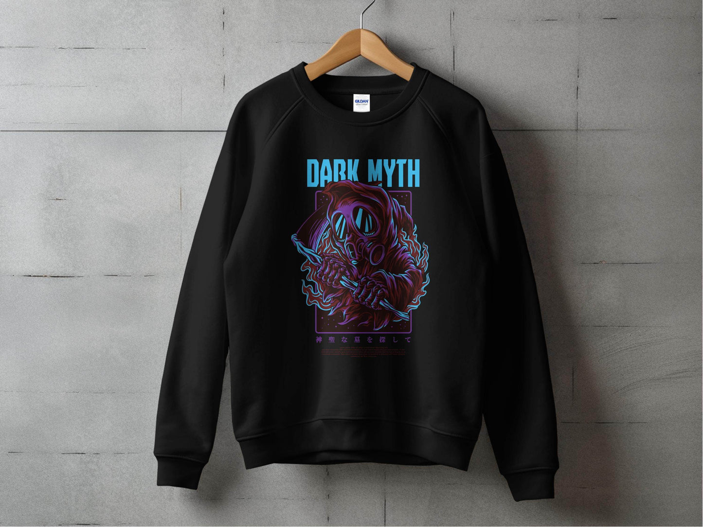 Dark Myth Grim Reaper Masked Artwork Design Sweater - Design & Vybe
