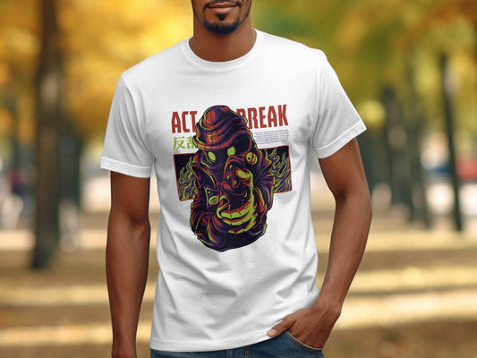 Act Break Graffiti Style Creative Design T-Shirt - Design & Vybe