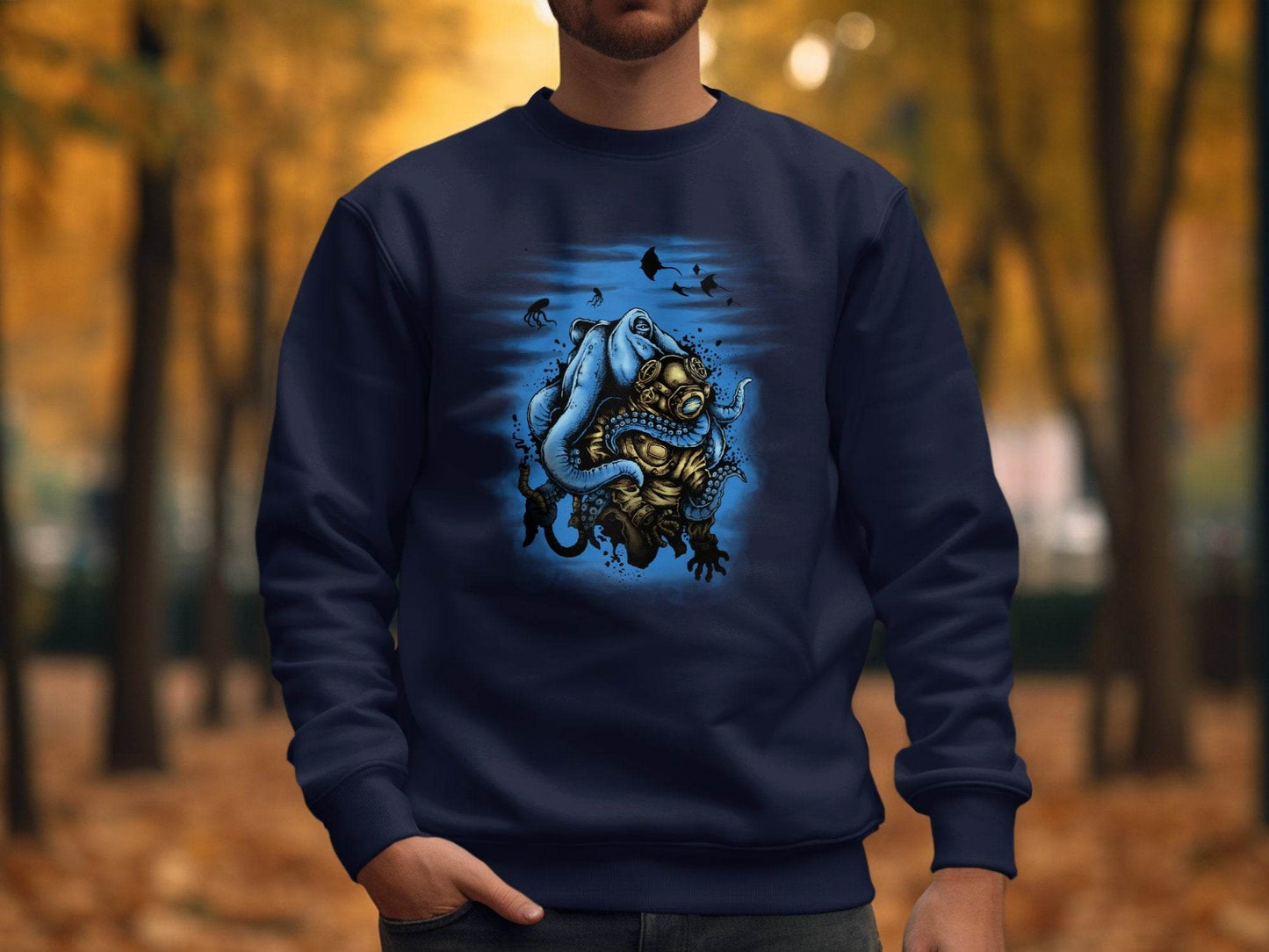 Deep Sea Diver Adventure-Inspired Jelly Fish Graphic Sweater - Design & Vybe