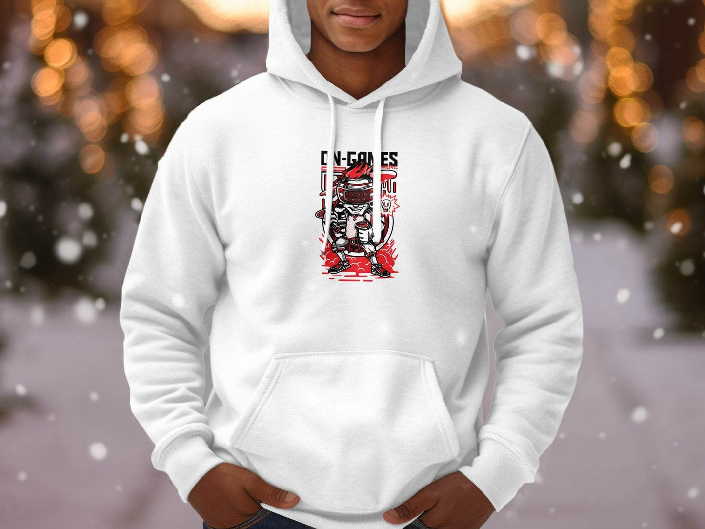 On Games Vr Gaming Schoolart Skull Graphic Design Hoodie - Design & Vybe