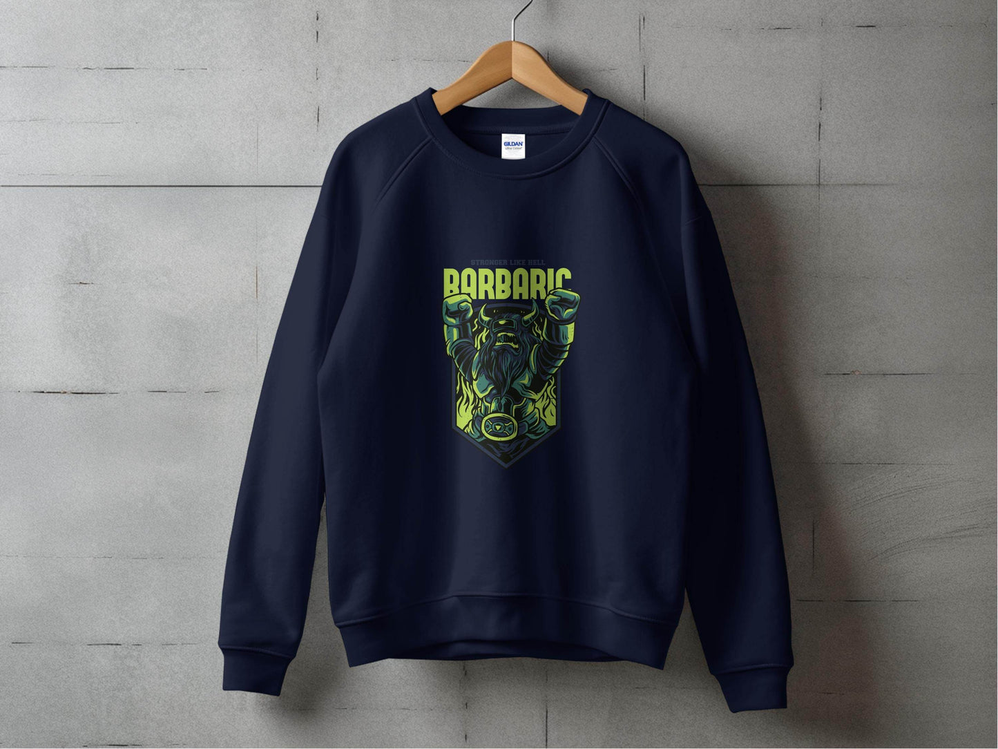 Stronger Like Hell Barbaric Warrior Graphic Sweater - Design & Vybe