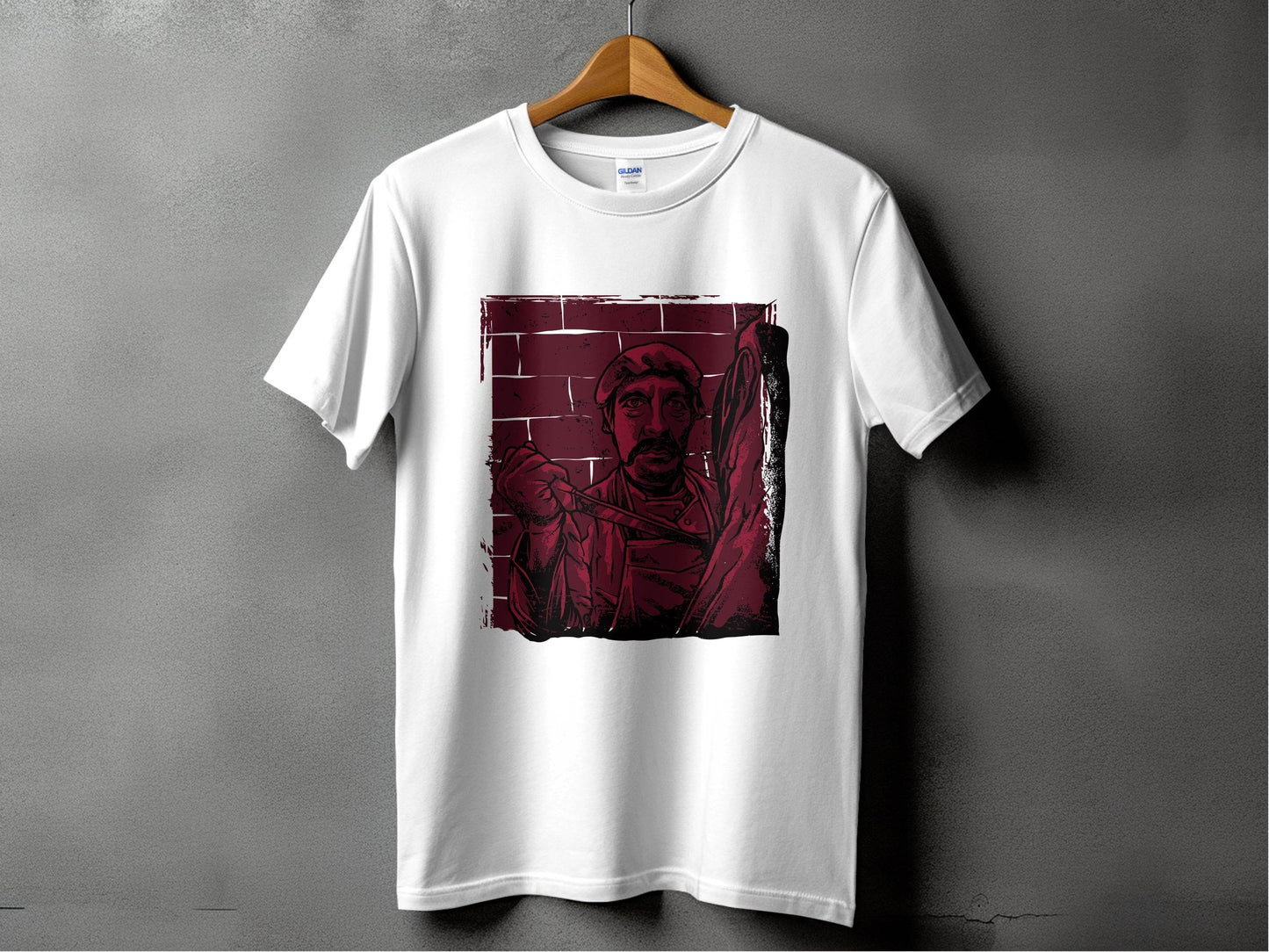 Vintage Butcher with Intense Gaze Graphic T-Shirt - Design & Vybe
