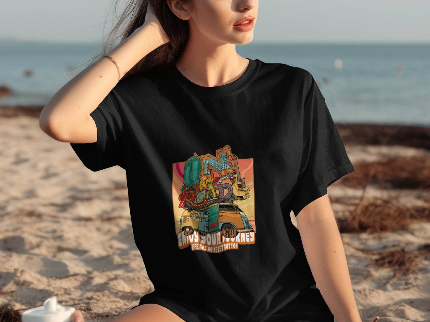 On The Road Again Travel Van Trip Artwork T-Shirt - Design & Vybe