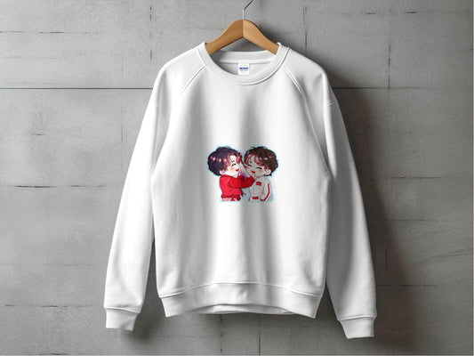Cute Cartoon Smiling Together KPop Fan Art Sweater - Design & Vybe