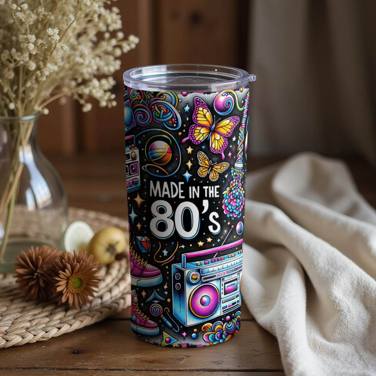 Made in the 80s Retro Aesthetic Design Funky Old School Style Tumbler - Design & Vybe