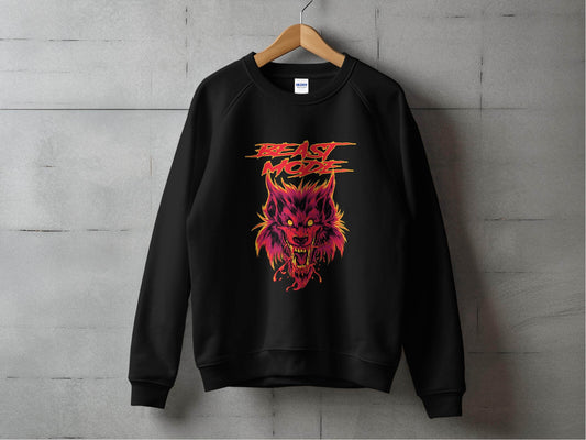 Beast Mode Graphic Print On Premium Quality Unisex Sweater - Design & Vybe