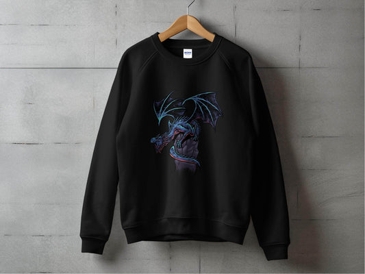 Fierce Dragon Graphic Print Design on Trendy Sweater - Design & Vybe
