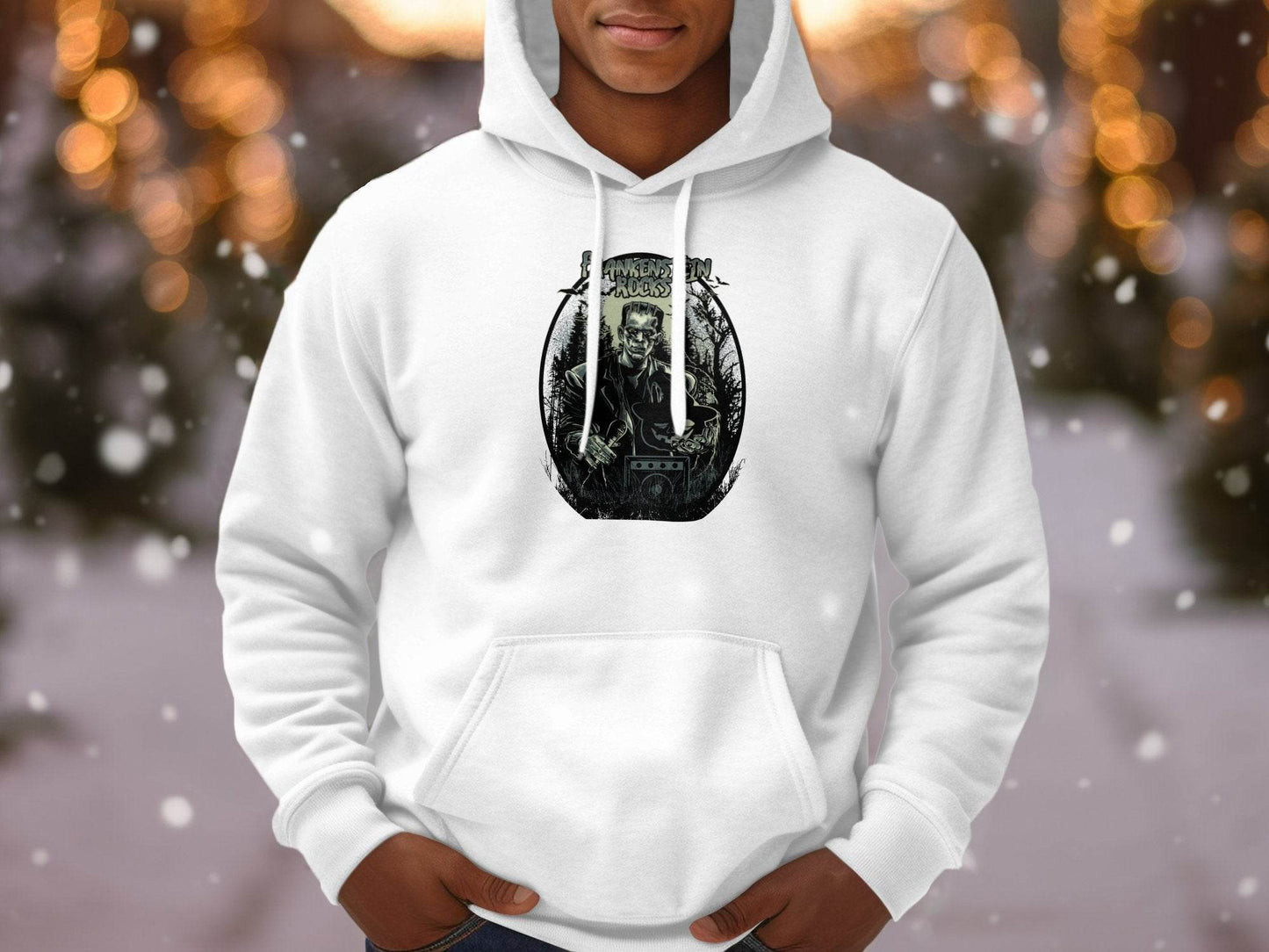 Vintage Frankenstein Rocks Graphic Design Hoodie - Design & Vybe
