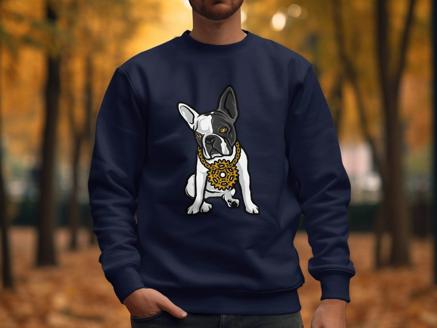 Cool French Bulldog with Bling Design Sweater - Design & Vybe