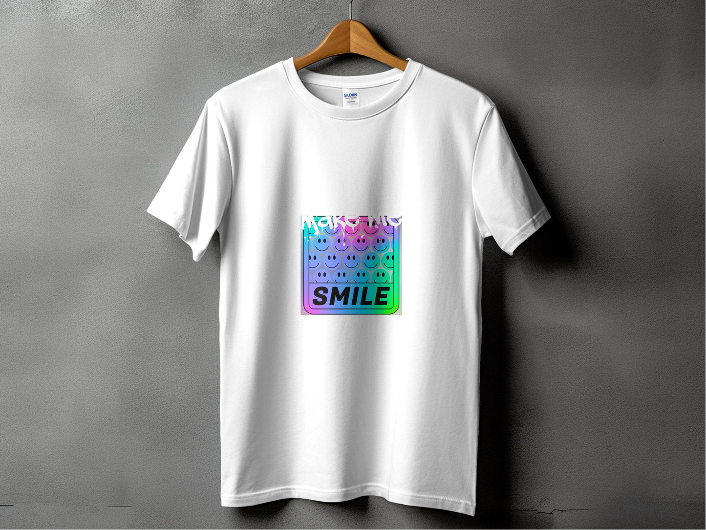 Make Me Smile Rainbow Gradient Design Graphic T-Shirt - Design & Vybe