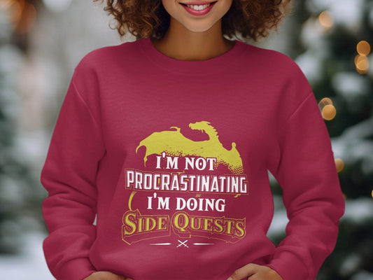 I Am Not Procrastinating I Am Doing Side Quests Sweater - Design & Vybe