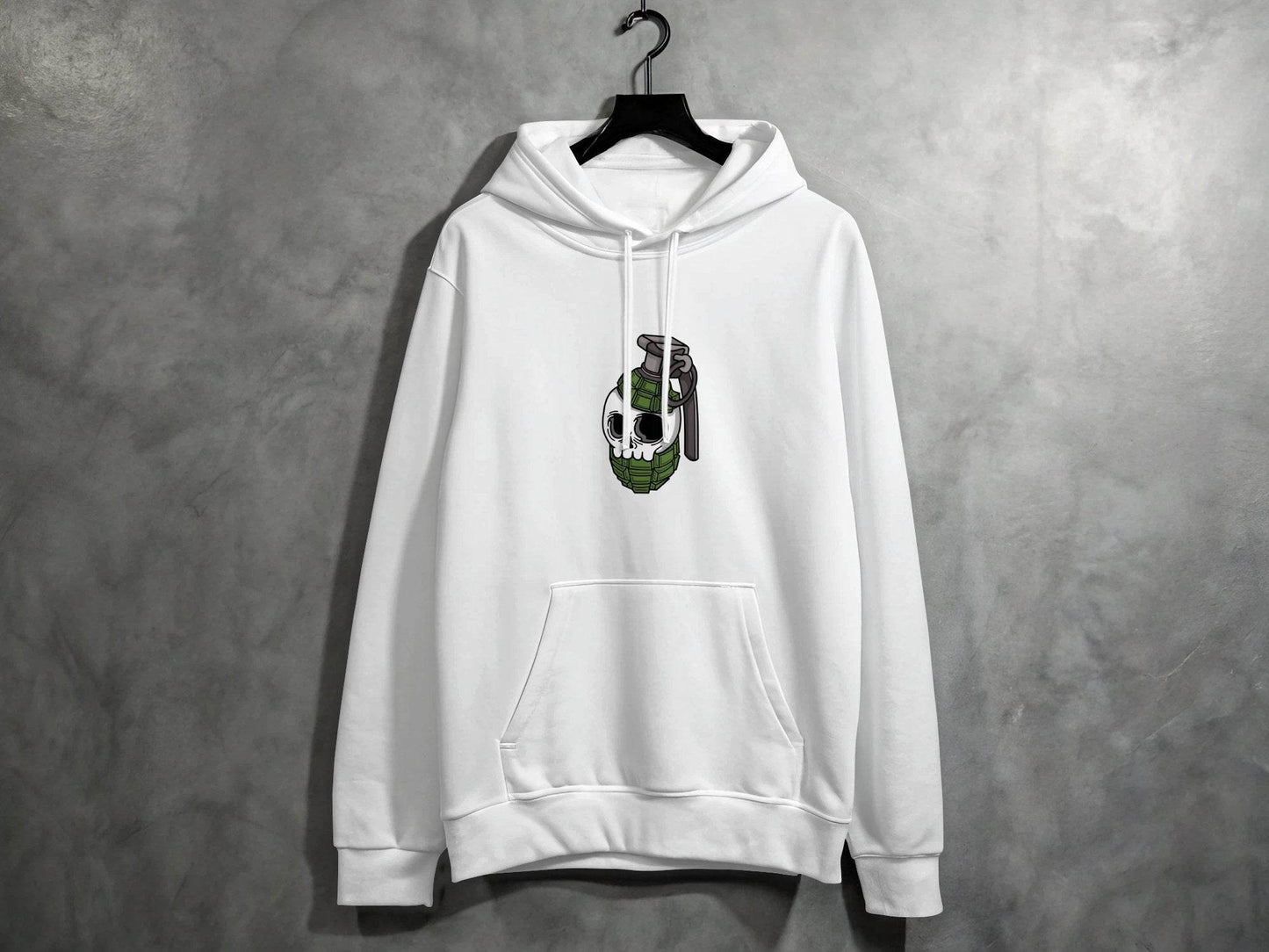 Skull Grenade Graphic Design Funny Unique Style Hoodie - Design & Vybe