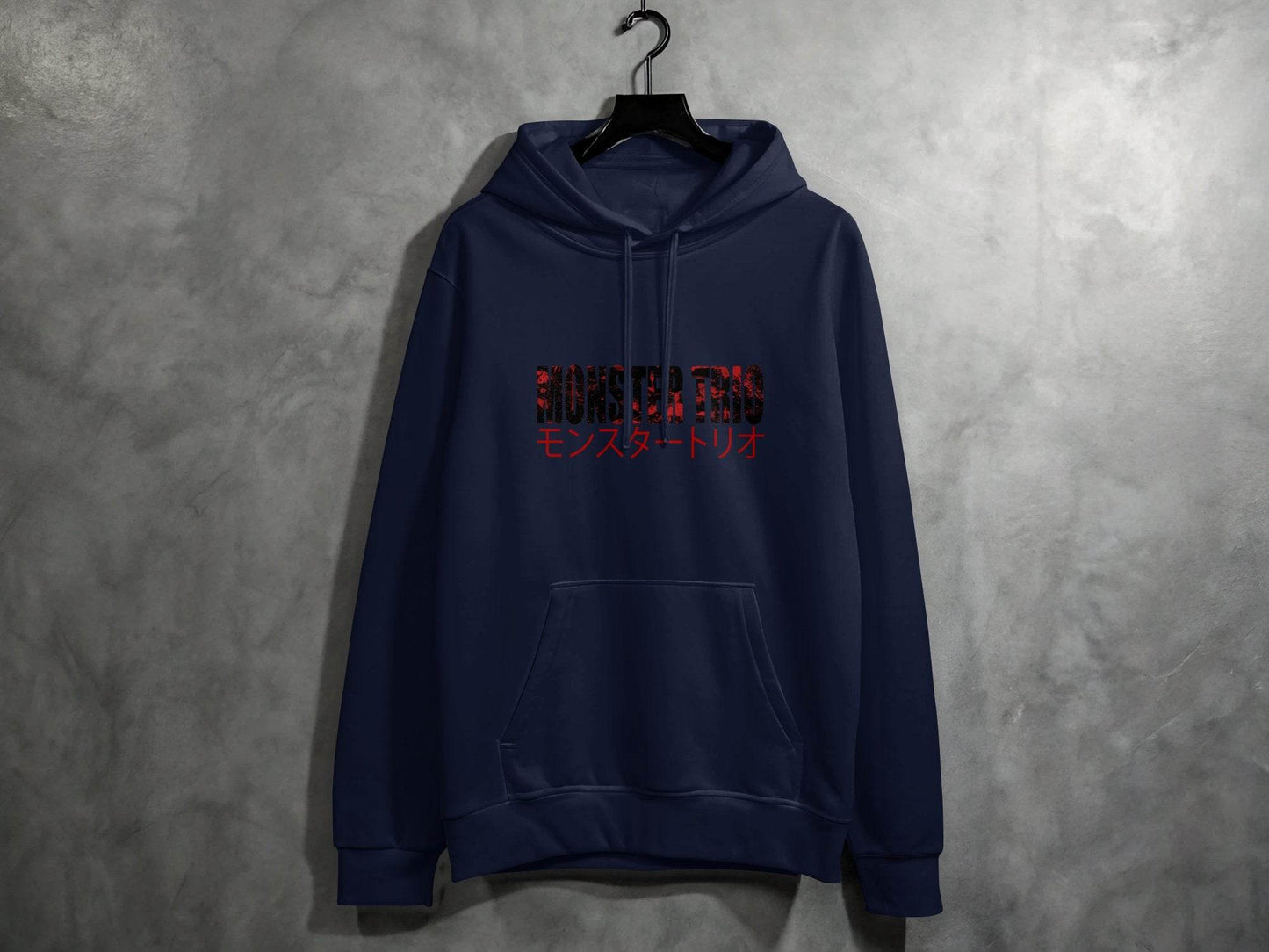 Monster Trio Japanese Text Design Fan Apparel Hoodie - Design & Vybe