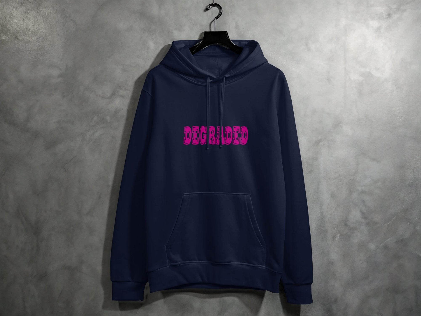 Magenta DEGRADED Word Graphic Stylish Hoodie - Design & Vybe