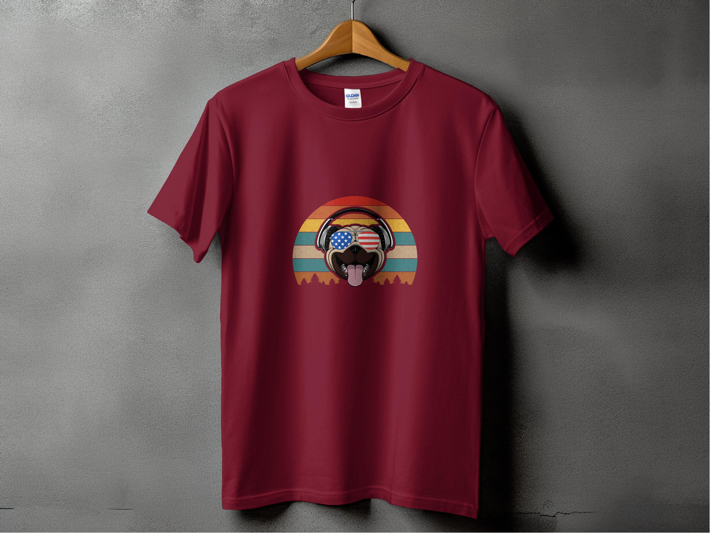 Retro Style Mountain Scene Graphic Tee Shirt product