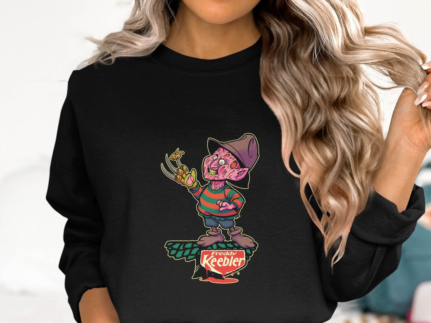 Freddy Keebler Halloween Horror Funny Parody Style Sweater - Design & Vybe