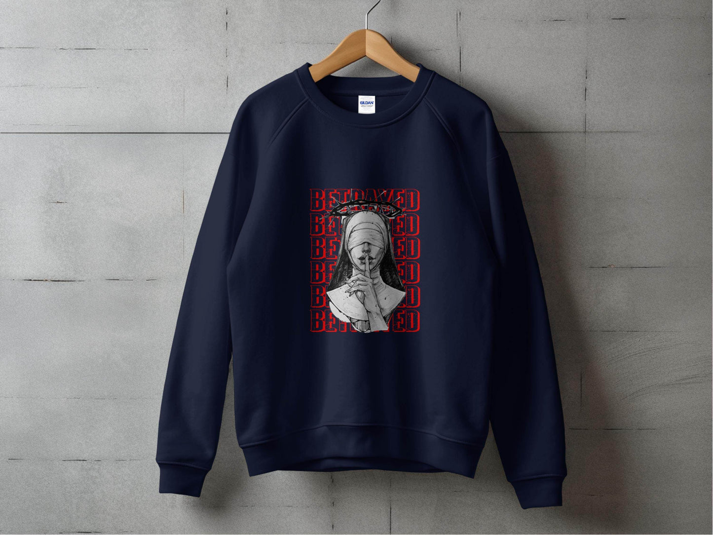 Blind Nun Betrayed Shhh Artistic Expression Design Sweater - Design & Vybe
