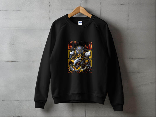 Degraded Design with Shark Anchor Octopus Artwork Sweater - Design & Vybe