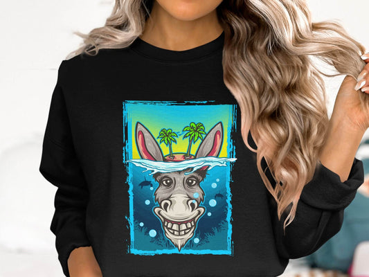 Fun Donkey Island Summer Vibes Graphic Sweater - Design & Vybe