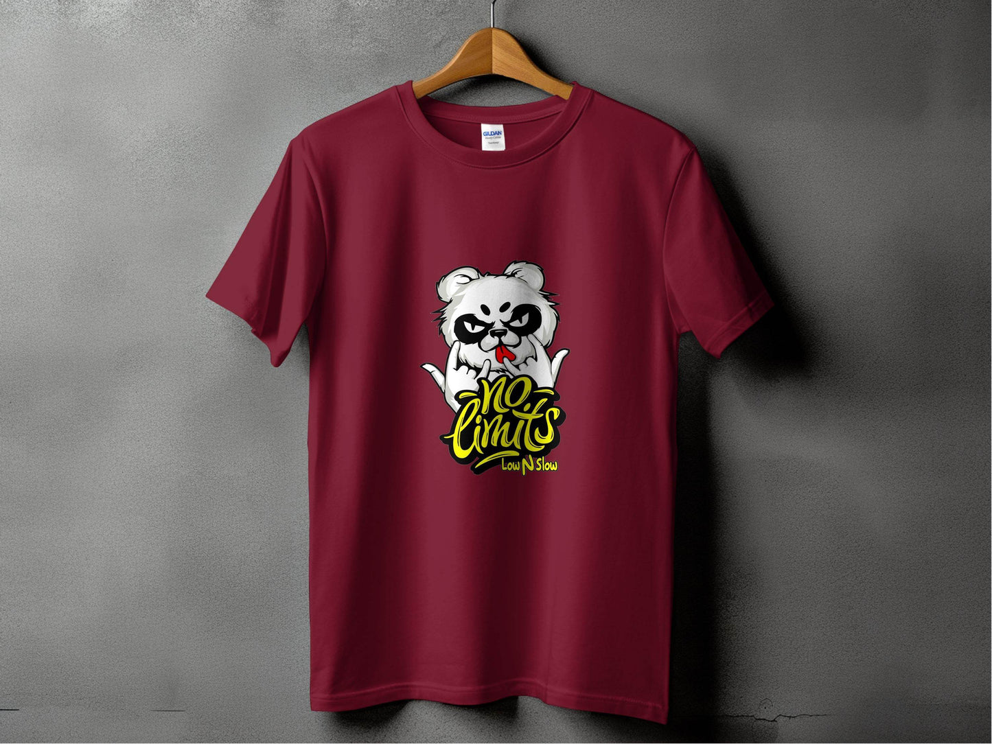 No Limits with Cool Panda Low N Slow Graphic T-Shirt - Design & Vybe