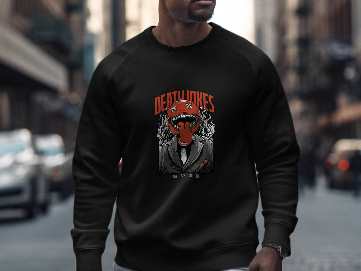 Death Jokes Scary Monster Graphic Artistic Sweater - Design & Vybe