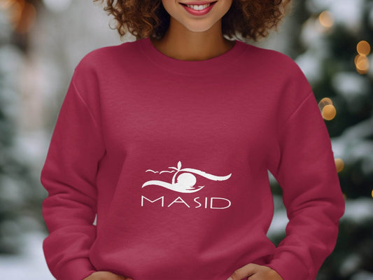 Masid Birds and Palm Tree with Ocean View Logo Hoodie - Design & Vybe