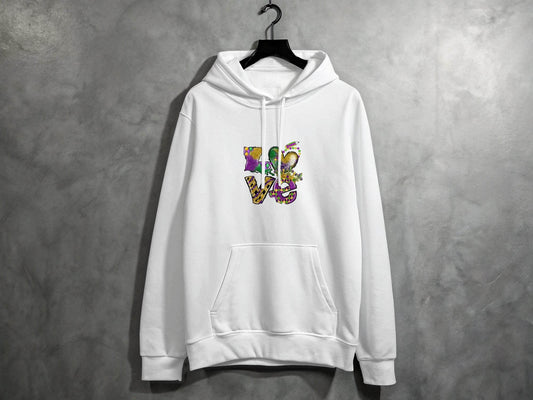 Teach Love Inspire Louisiana Heart Crown Mardi Gras Hoodie - Design & Vybe