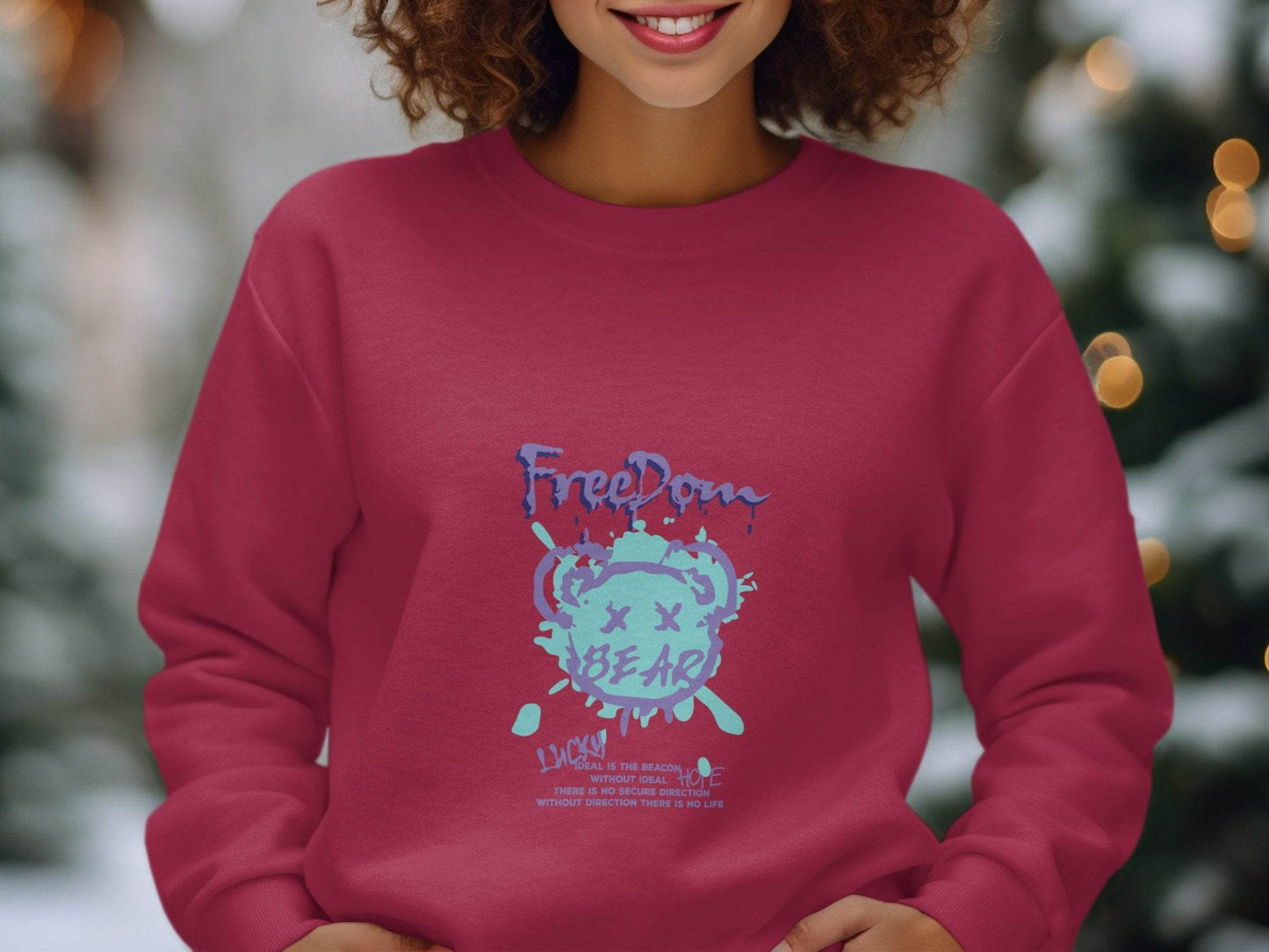 Freedom Bear Ideal Hope Graphic Design Cool Sweater - Design & Vybe