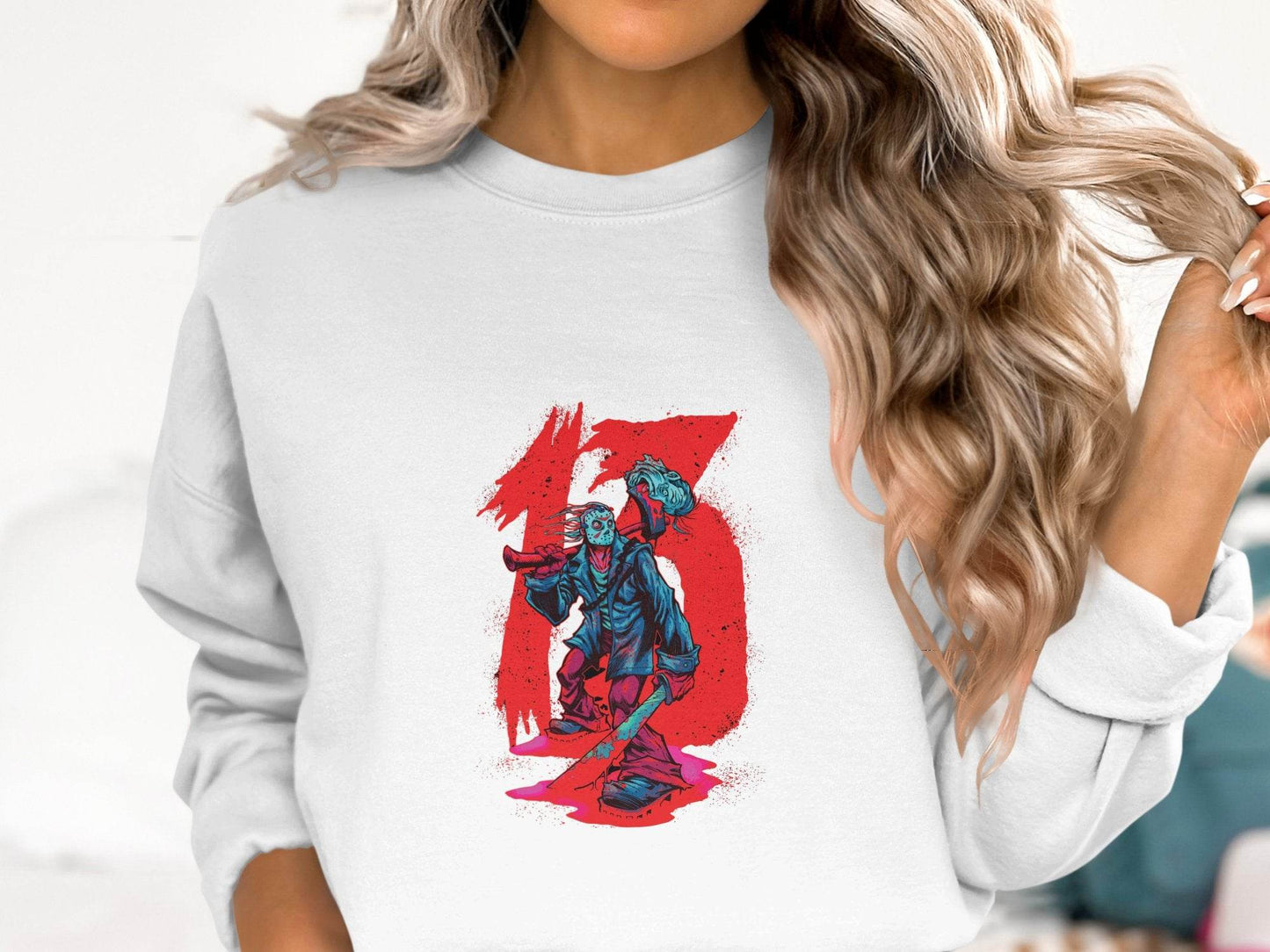 Friday the 13th Jason Voorhees Horror Art Sweater - Design & Vybe