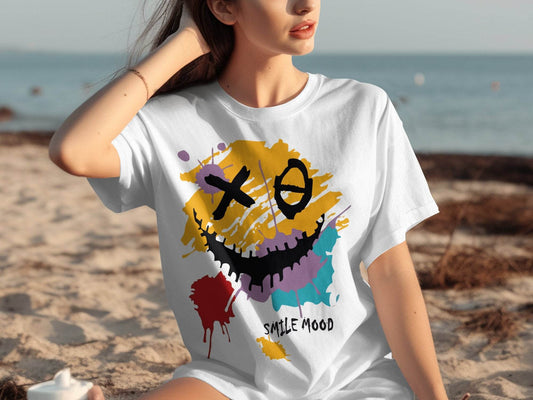 Colorful Smile Mood Abstract Art T-Shirt - Design & Vybe