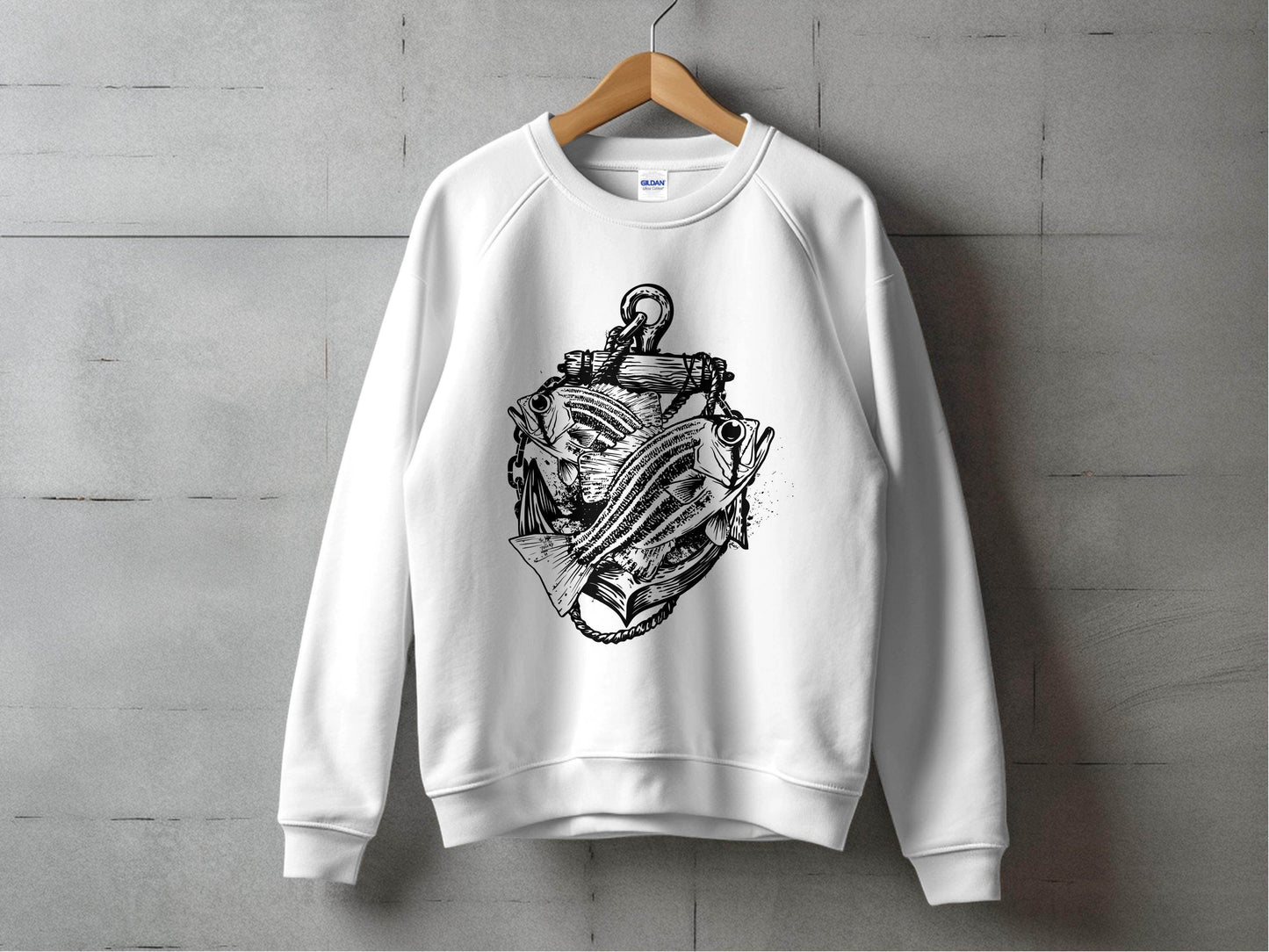 Fishing Inspired Nautical Graphic Sweater - Design & Vybe