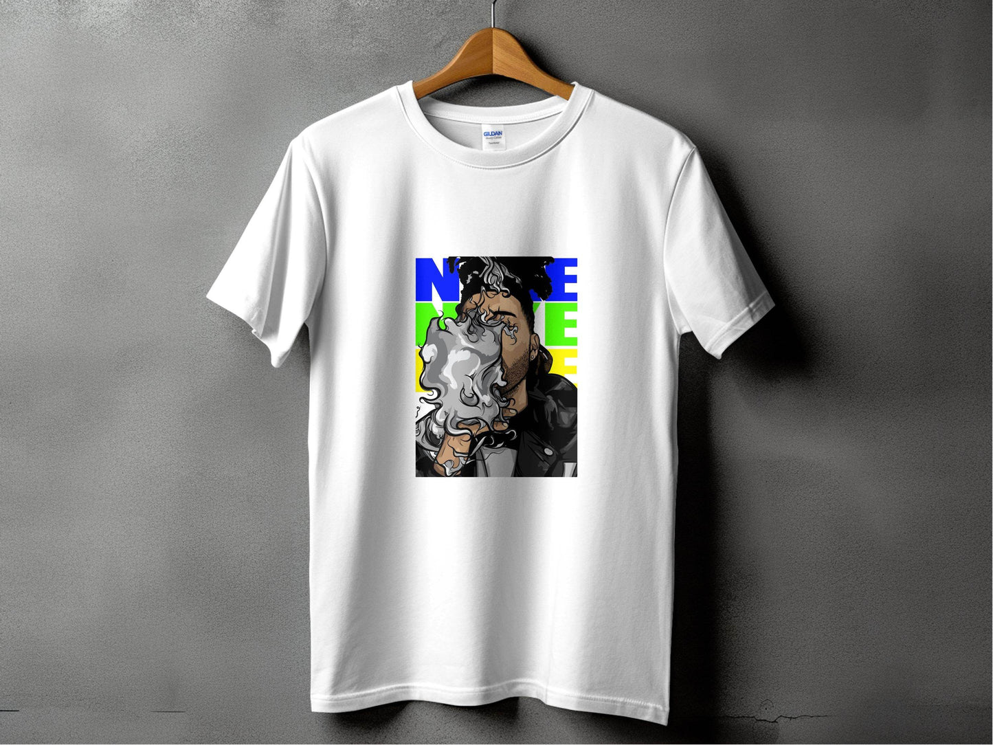 NEON Color Theme Abstract Art Smoke Design T-Shirt - Design & Vybe