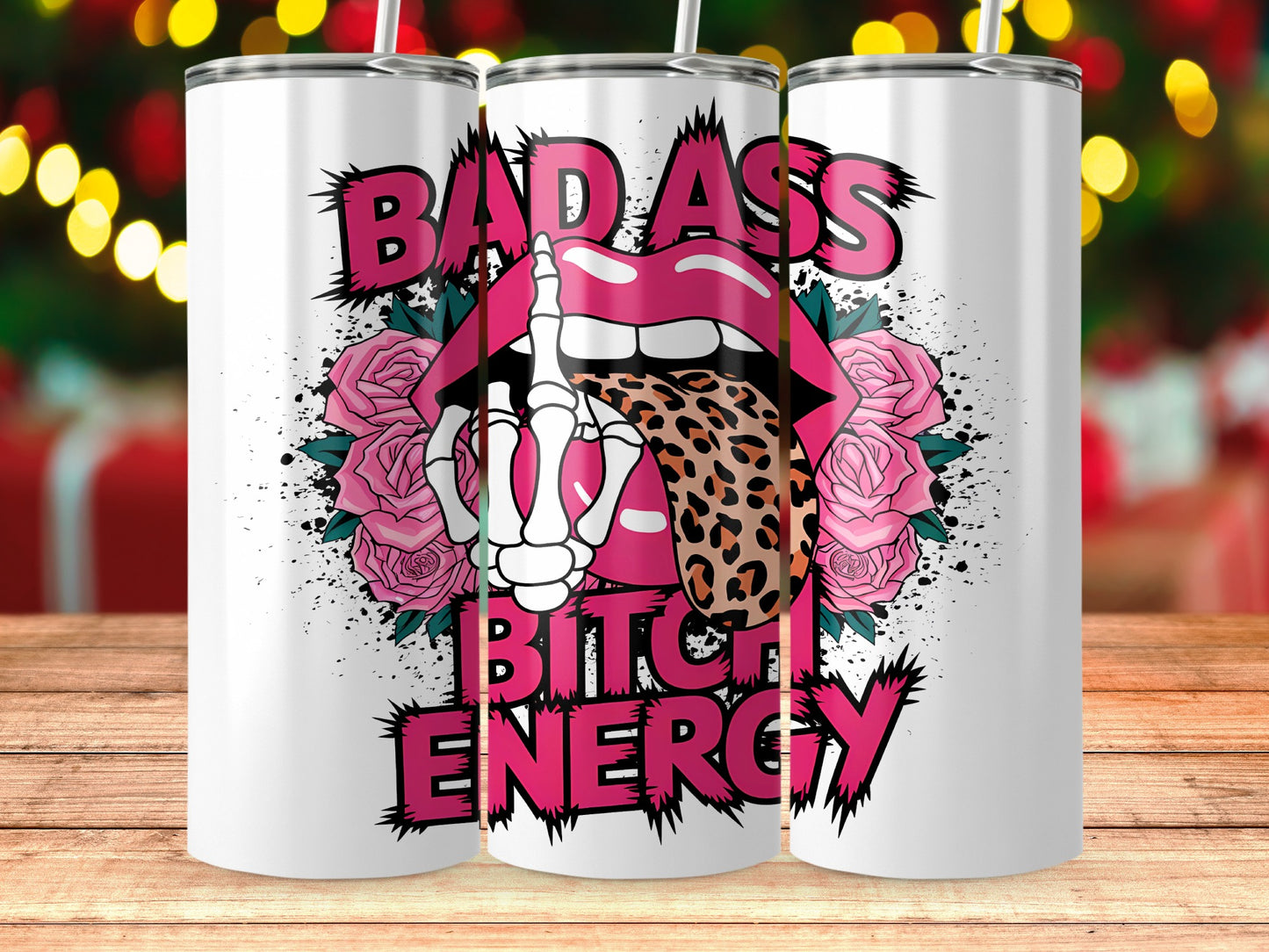 Bold Graphic Bad Ass Energy Tumbler Product