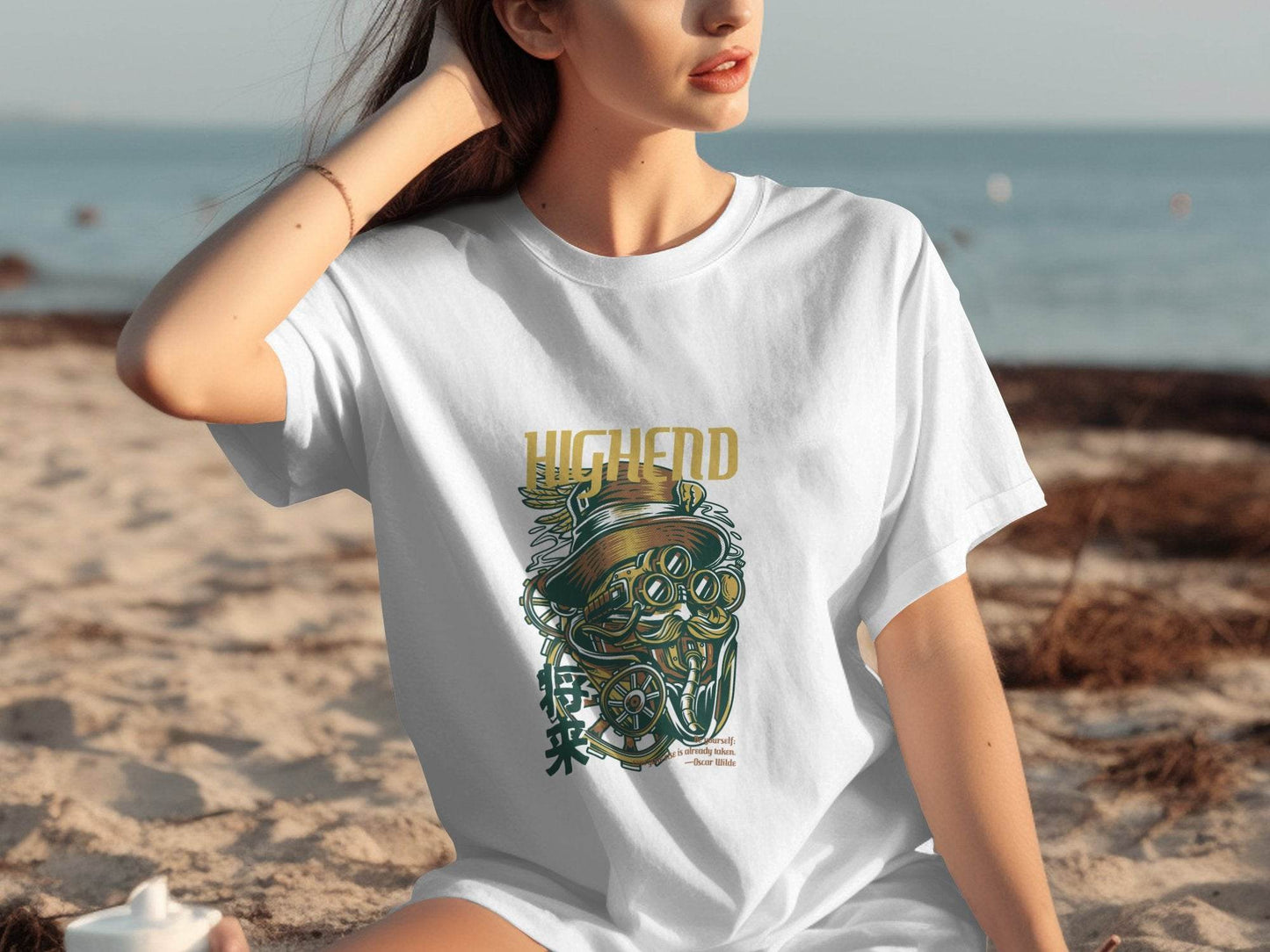 High End Steampunk Design With Future Inscription T-Shirt - Design & Vybe