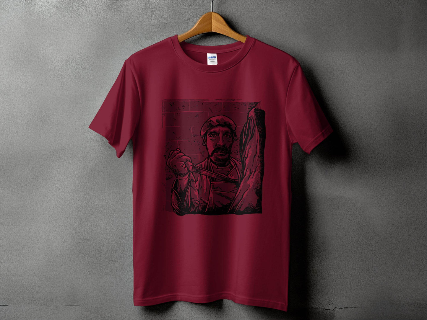 Vintage Butcher with Intense Gaze Graphic T-Shirt - Design & Vybe