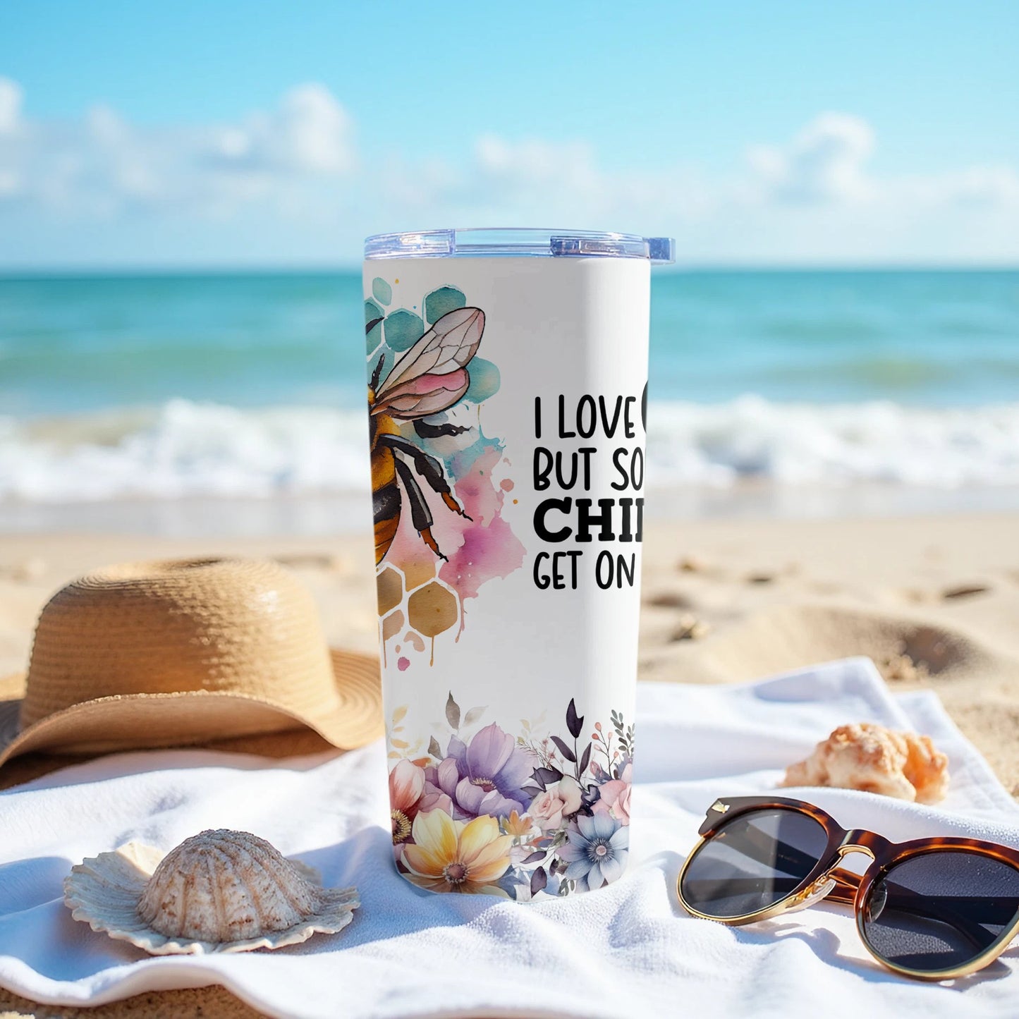 I Love Coffee But So Chill Get On Beach Tumbler product type