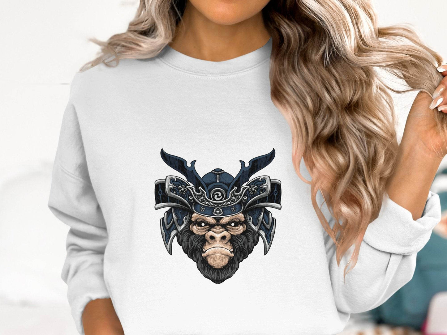 Samurai Ape Warrior Graphic Design Sweater - Design & Vybe
