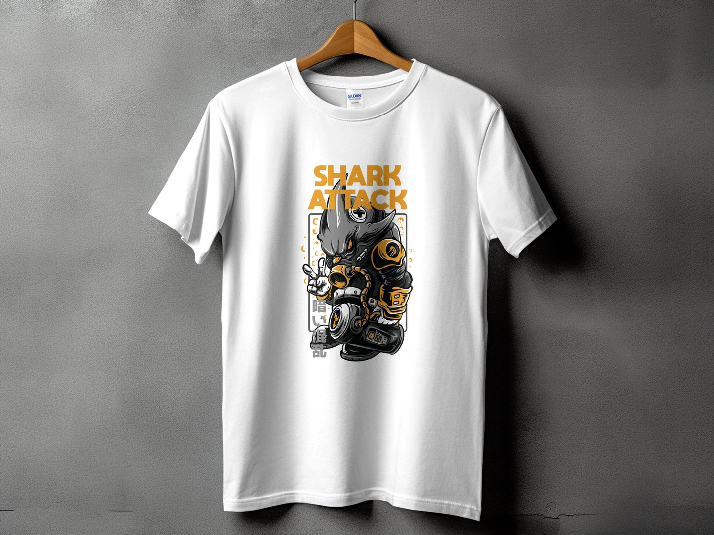 Shark Attack Graphic Illustration Inspired Design T-Shirt - Design & Vybe