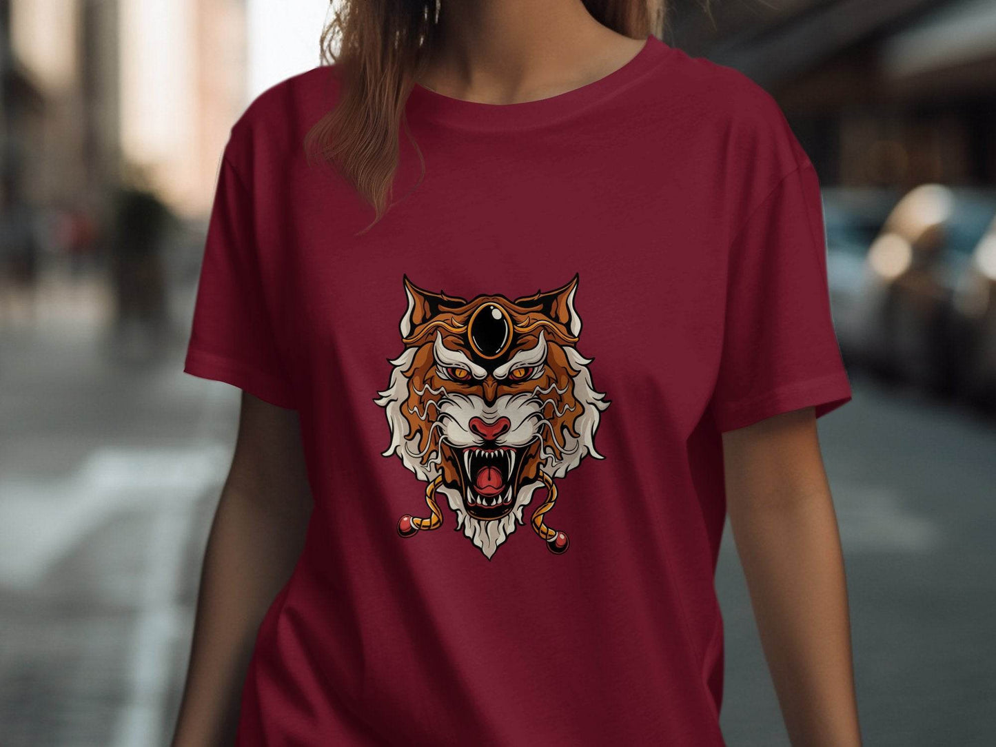 Mystical Tiger with Third Eye Illustration for You T-Shirt - Design & Vybe
