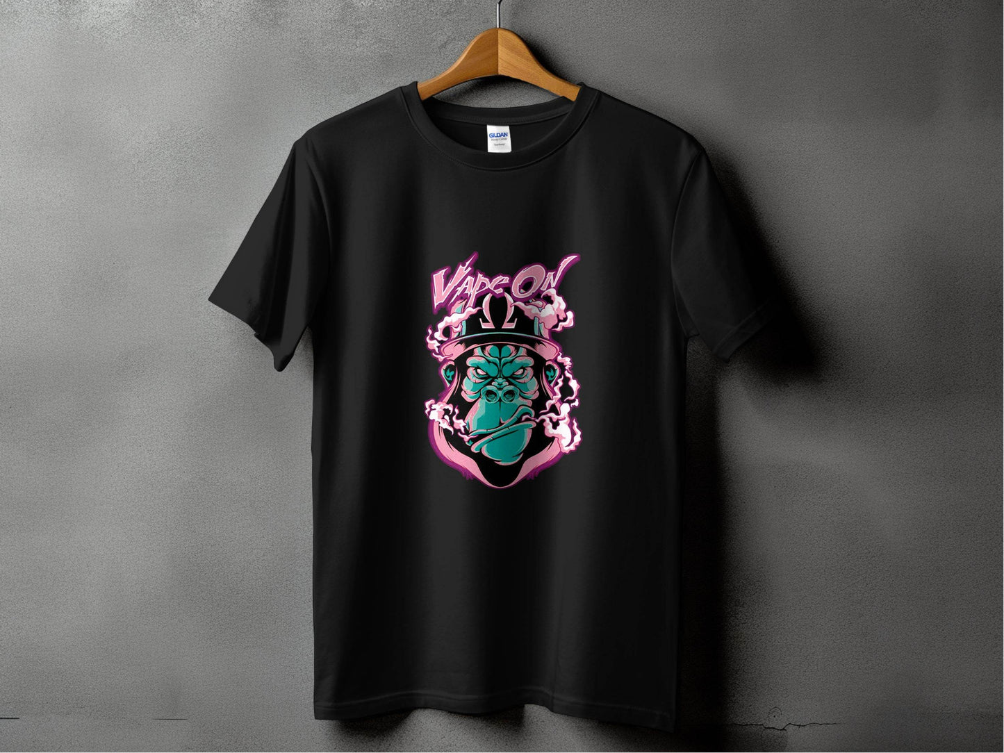 Vape On Gorilla with Premium Hat T-Shirt - Design & Vybe