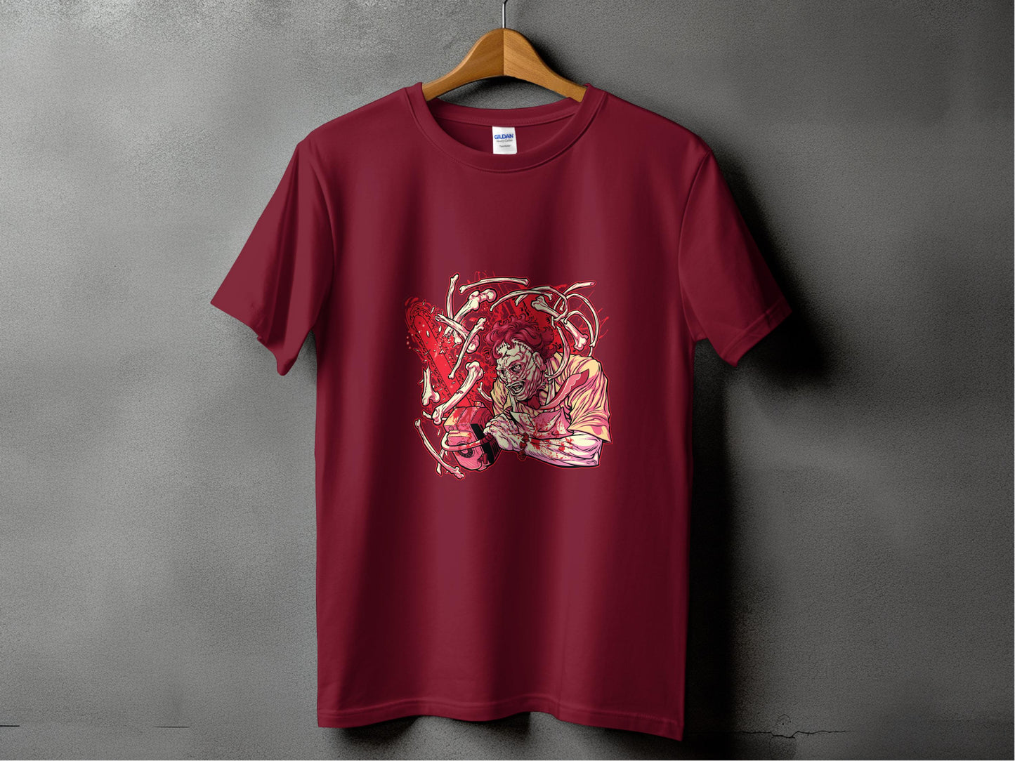 Dynamic Red Samurai Graphic Tee design shirt product