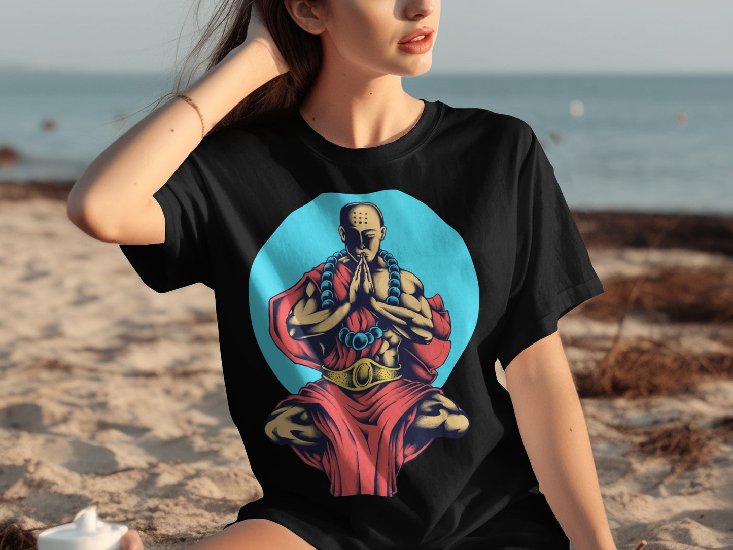 Unique Monk Meditation Graphic T-shirt product