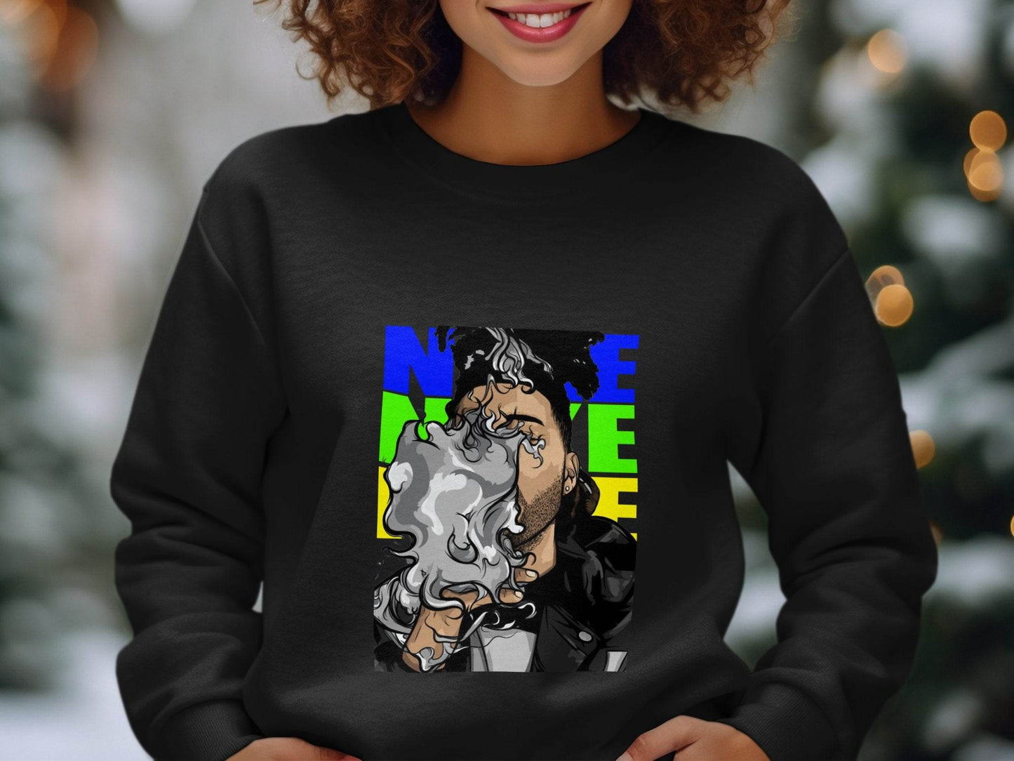 NEON Color Theme Abstract Art Smoke Design Hoodie - Design & Vybe