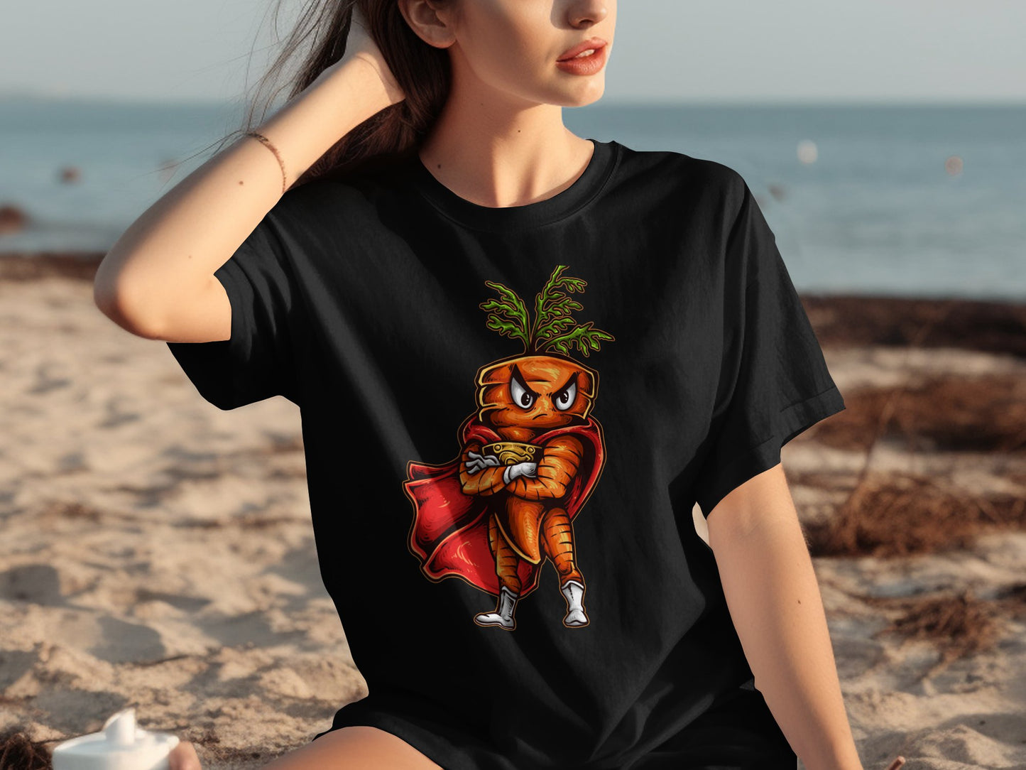 Superhero Carrot Graphic T-Shirt unique product type