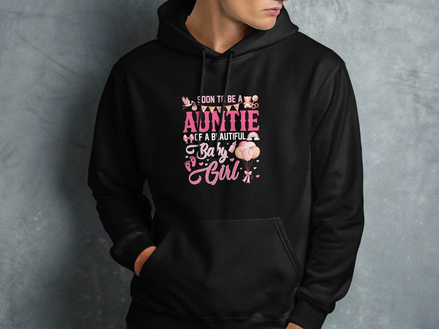 Soon To Be Auntie of a Beautiful Baby Girl Hoodie - Design & Vybe