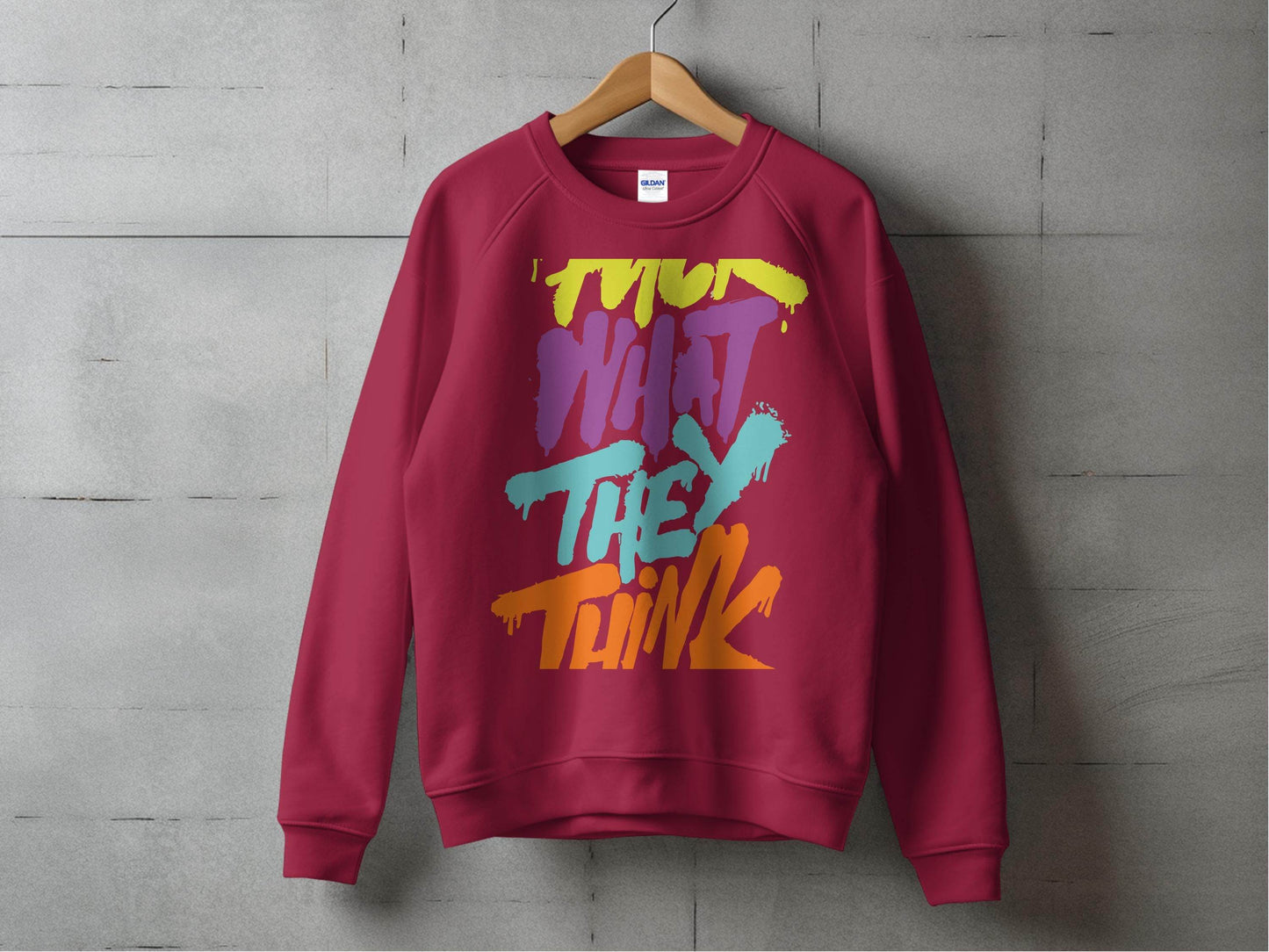 Fuck What They Think With Bold Graphic Sweater - Design & Vybe