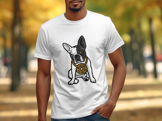 Cool French Bulldog with Bling Design T-Shirt - Design & Vybe